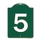 Signmission Designer Series Sign-Sign W/ Number 5, Green & White Aluminum Sign, 18" x 24", GW-1824-22894 A-DES-GW-1824-22894 - alternate 1